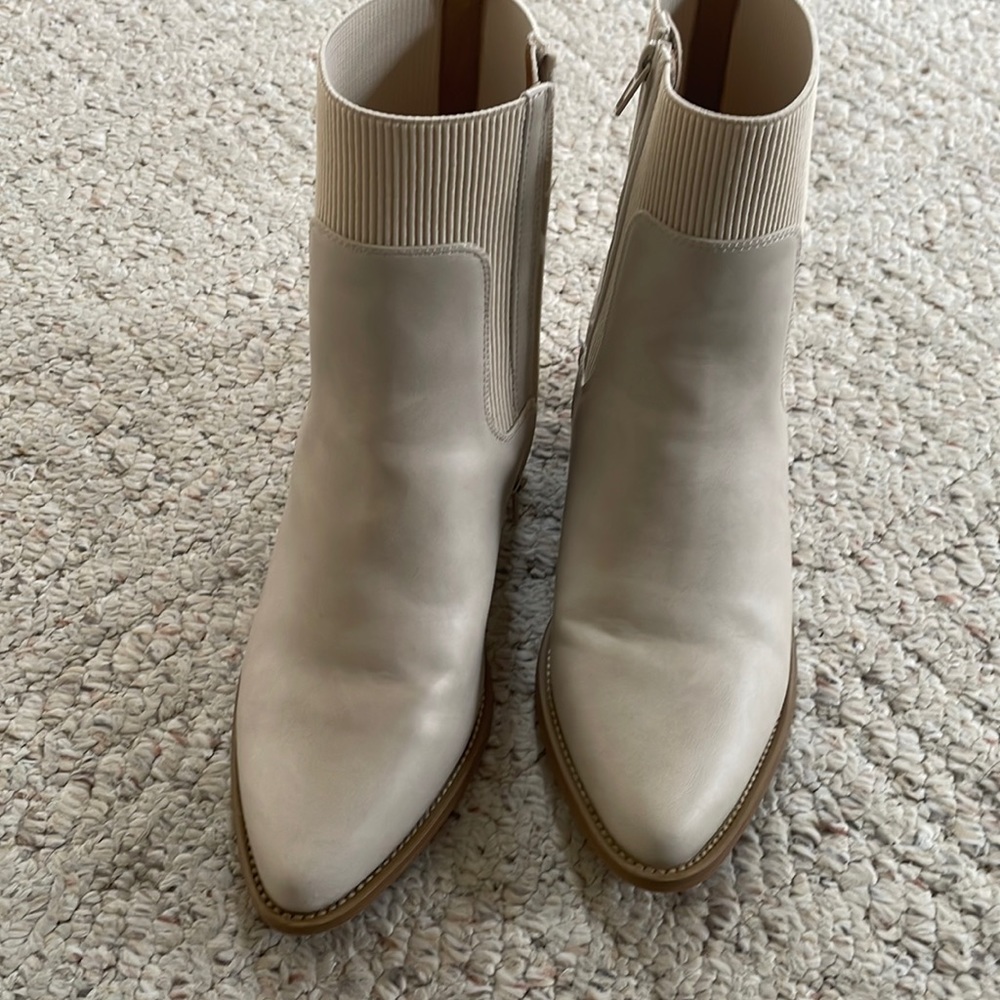 Dolce vita ivory ankle boots